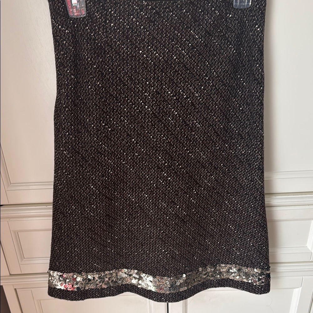The Limited Black Mini Skirt with Silver Accents